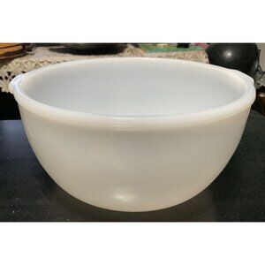 Glasbake 4 Qt White Milk Glass Mixing Bowl Sunbeam Replacement Durable Design